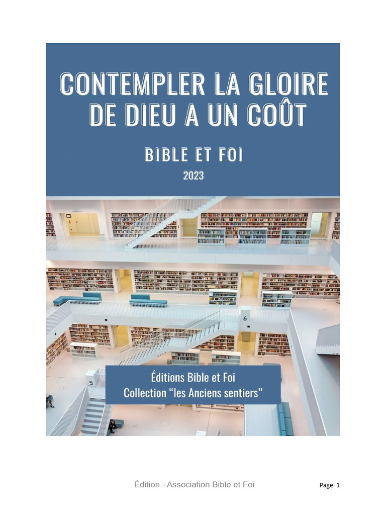 Contempler la gloire de Dieu : un coût | PDF | Dieu | Saint-Esprit