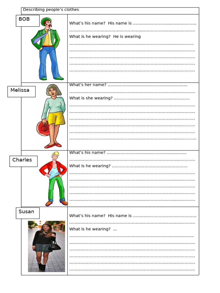 Describing Clothing of Individuals | PDF