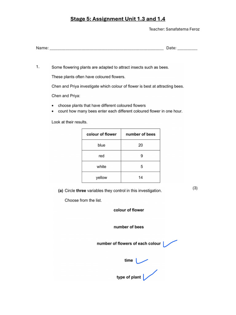 Correction Assignment Test 1.3 and 1.4 | PDF