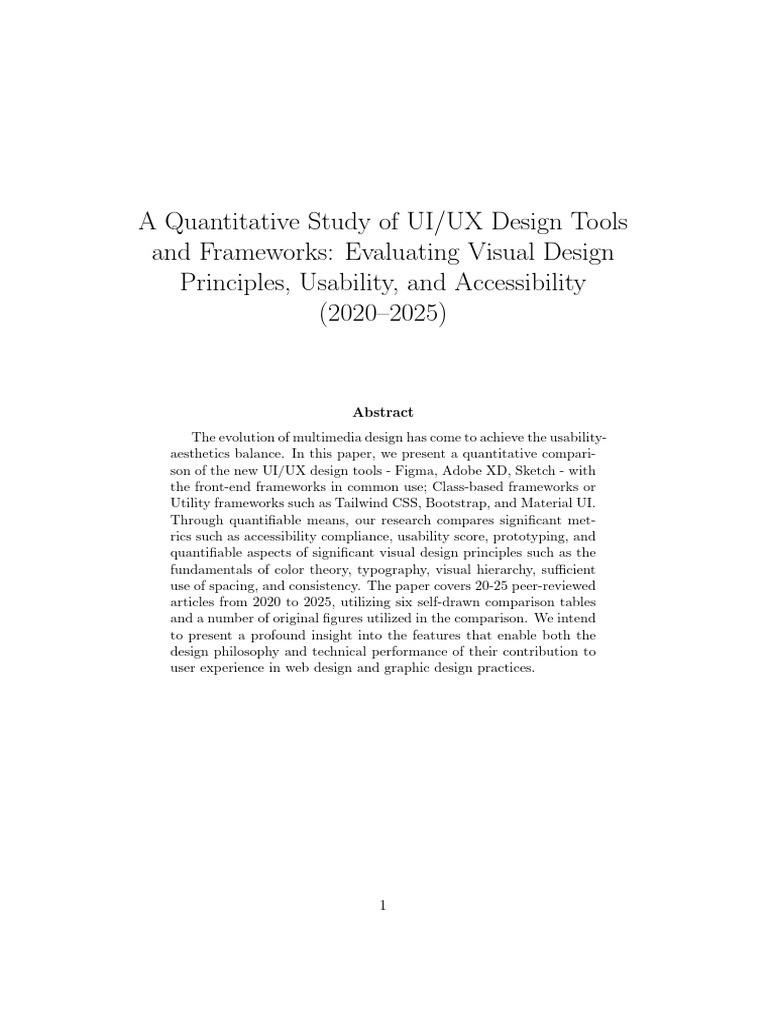 UI/UX Design Tools Comparison Study | PDF