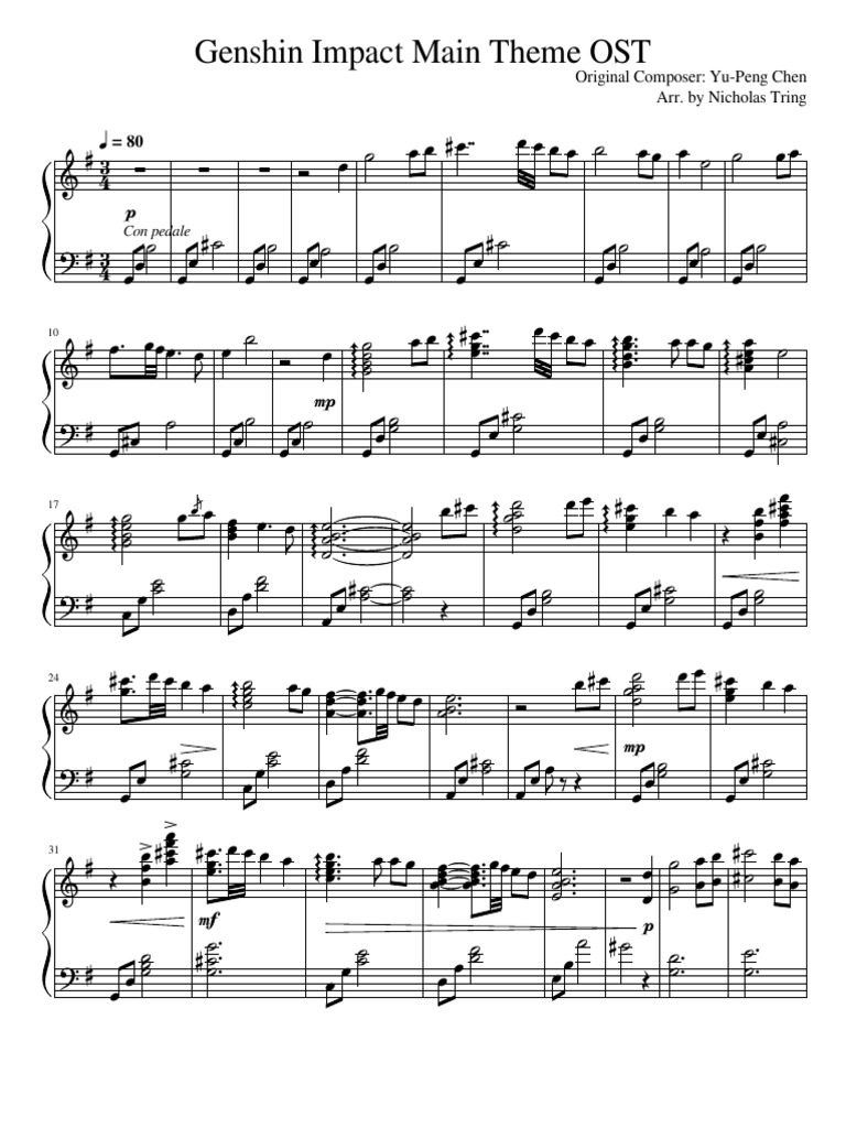 Genshin Impact Main Theme | PDF