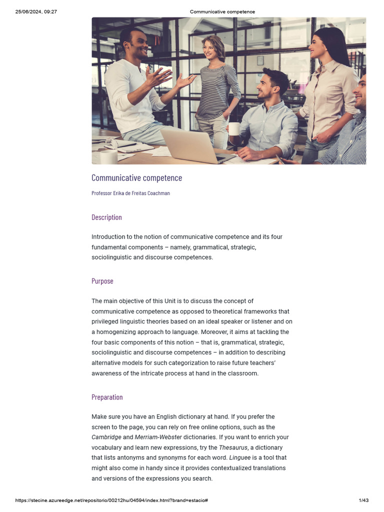 Understanding Communicative Competence | PDF | Linguistics | Grammar