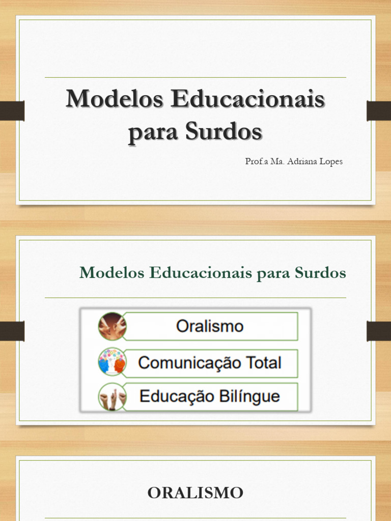 Modelos Educacionais para Surdos | PDF | Comunicação humana | Linguística