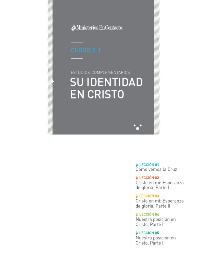 La Cruz: Clave de nuestra identidad en Cristo | PDF | Cristo (título ...