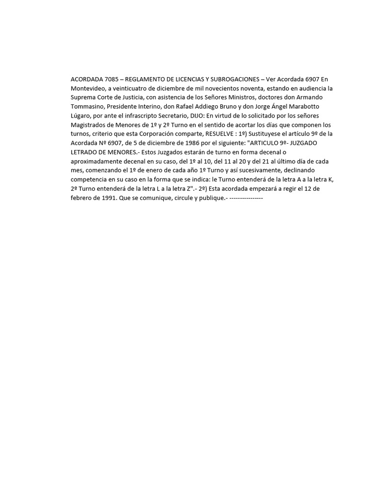 Acordada 7085 | PDF