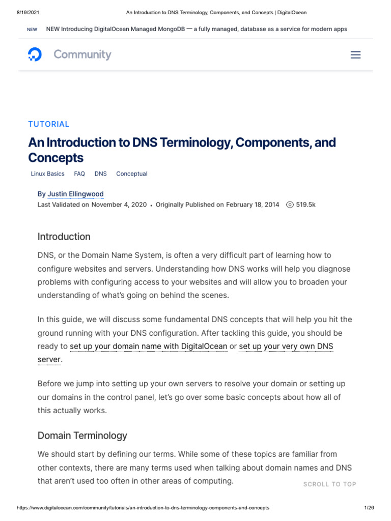 DNS Basics: Key Terms and Concepts | PDF | Domain Name | Domain Name System