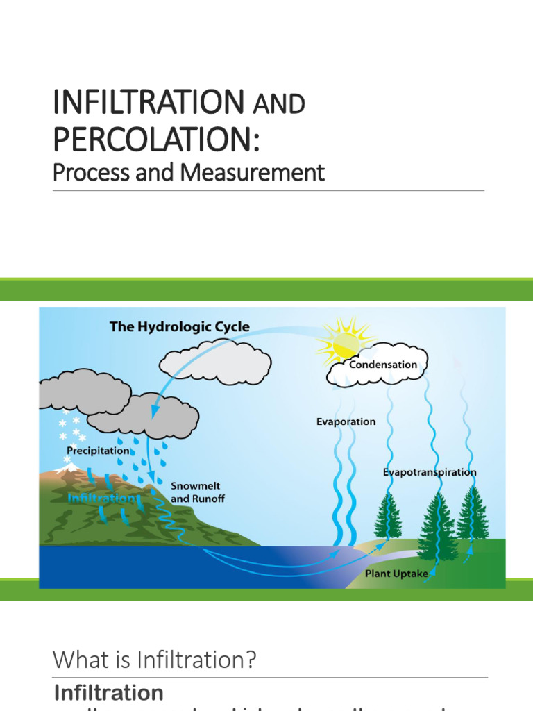Infiltration Percolation | PDF | Soil | Porosity
