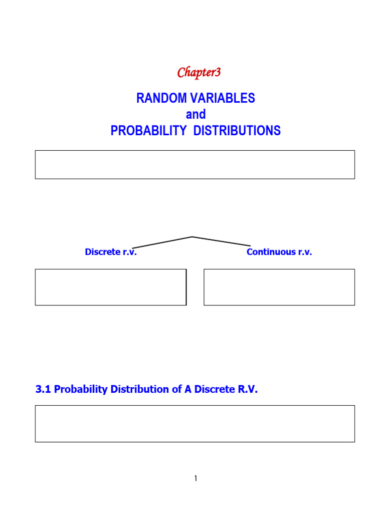 Discrete vs Continuous Random Variables | PDF | Probability ...