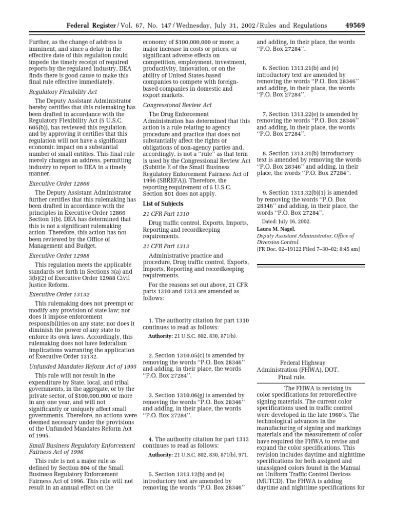 Color Spec 22 CFR 655 - 07-2002 | PDF | Color