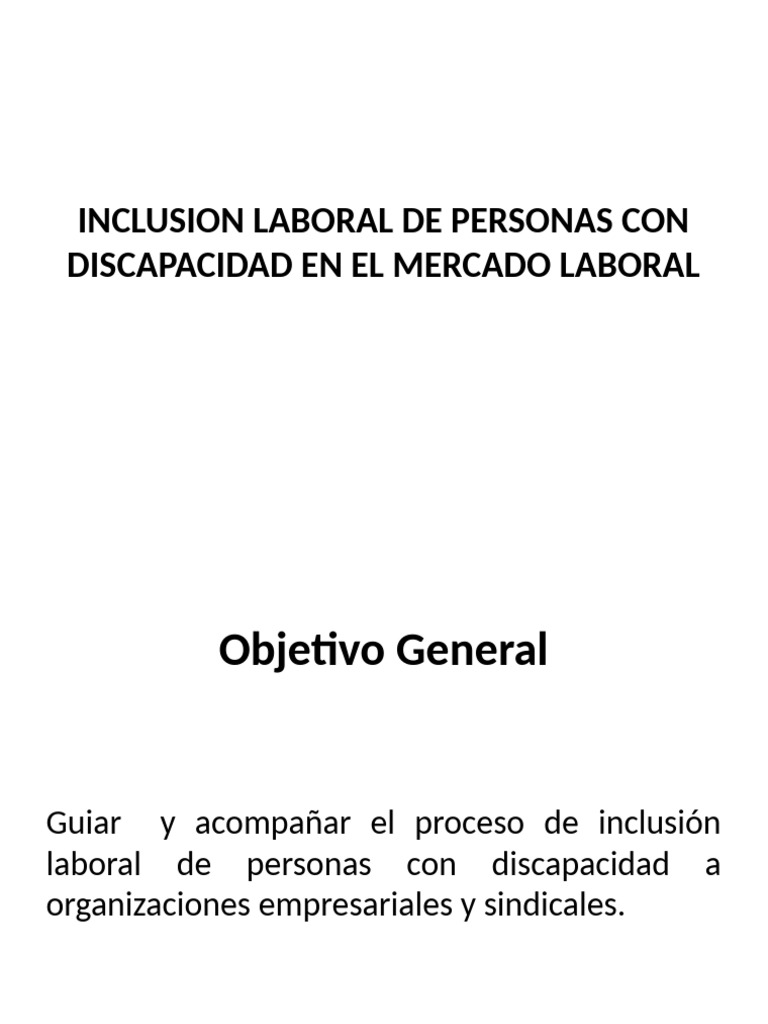 Inclusión Laboral de Personas con Discapacidad | PDF | Invalidez | Toma ...