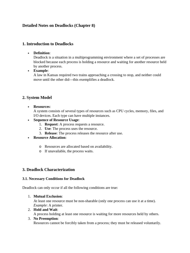 Understanding Deadlocks in OS | PDF | Process (Computing) | Concurrent ...