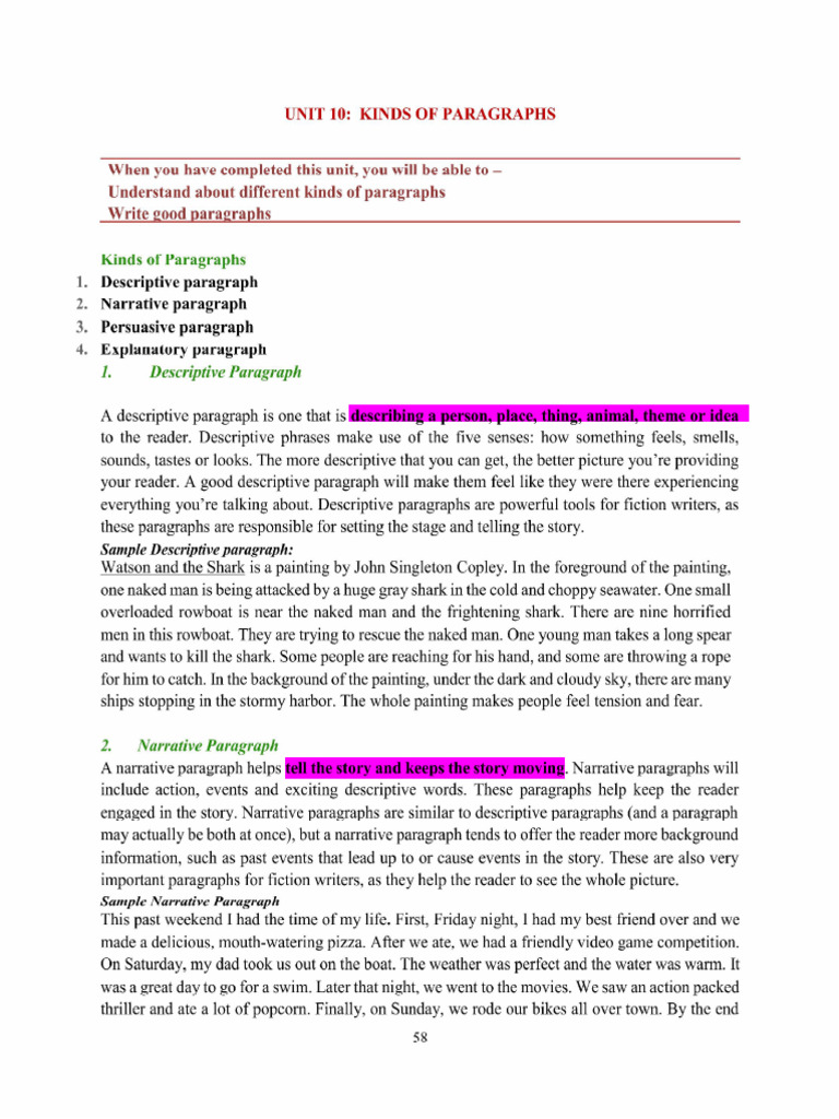 Basic Writing Unit 10 | PDF