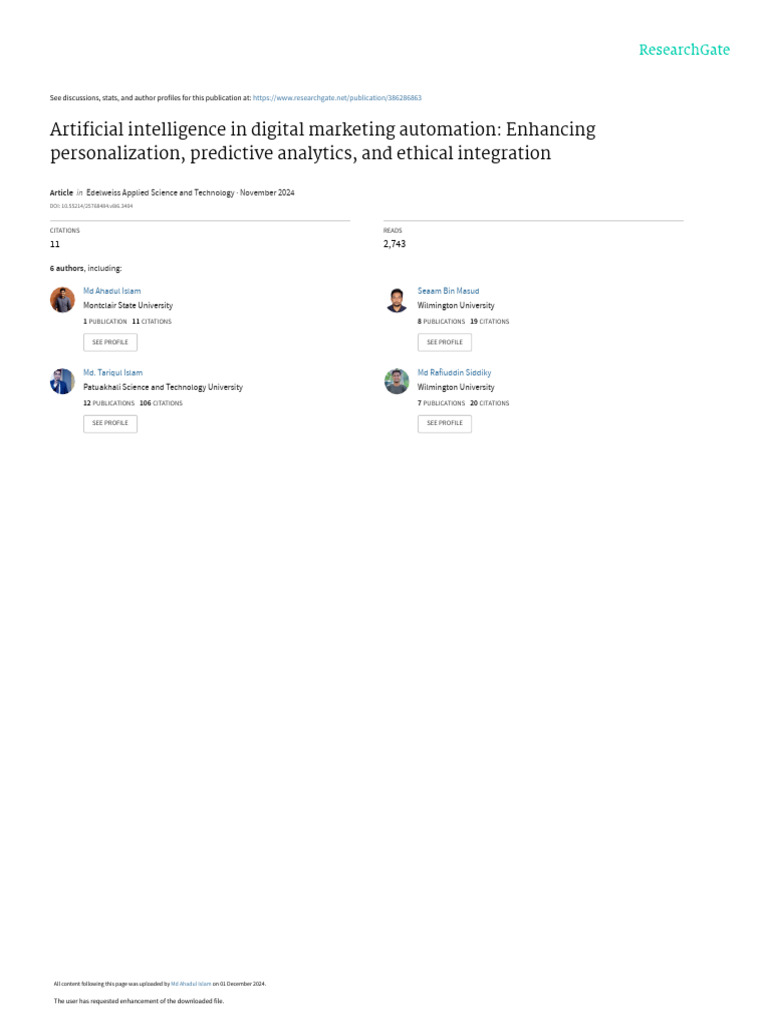 AI in Marketing Automation Insights | PDF | Artificial Intelligence ...