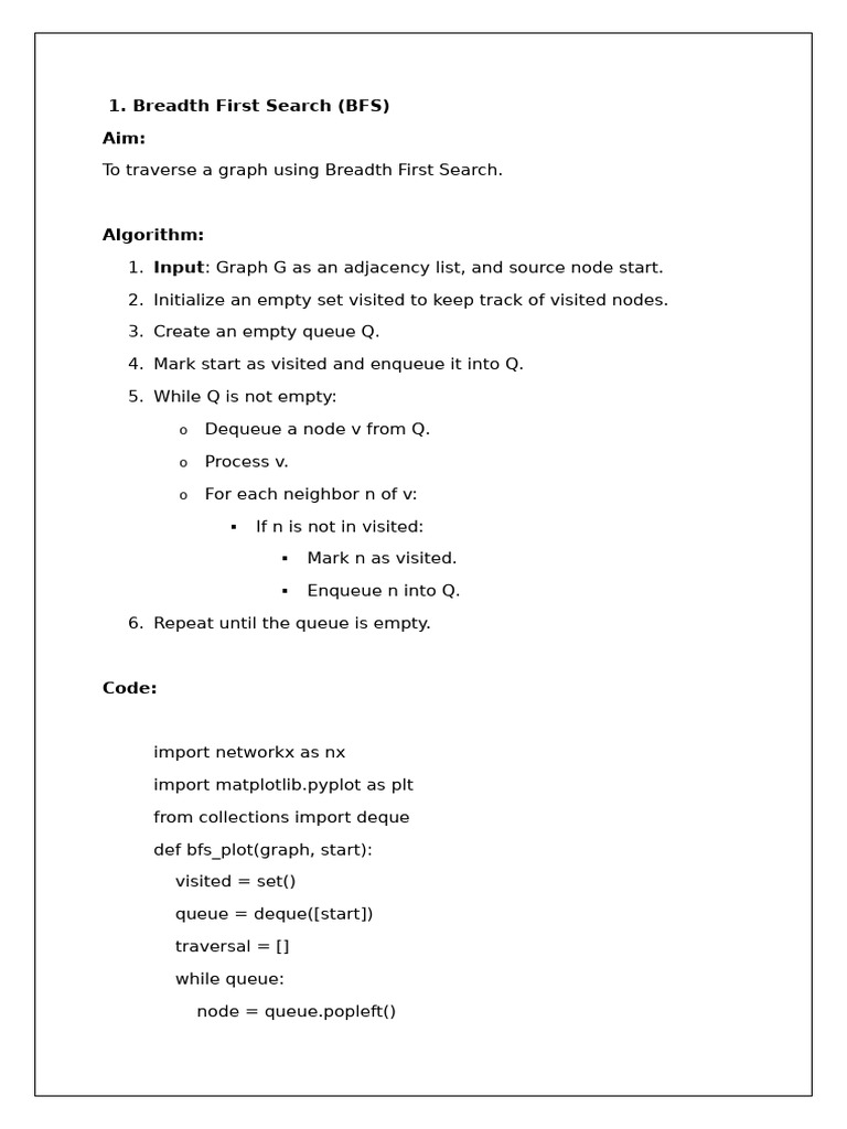 Graph Traversal Algorithms Explained | PDF | Queue (Abstract Data Type ...