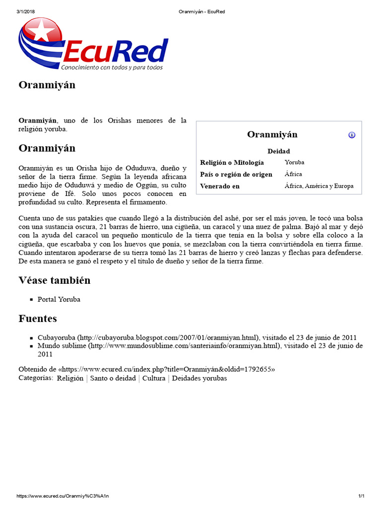 Oranmiyán - EcuRed | PDF