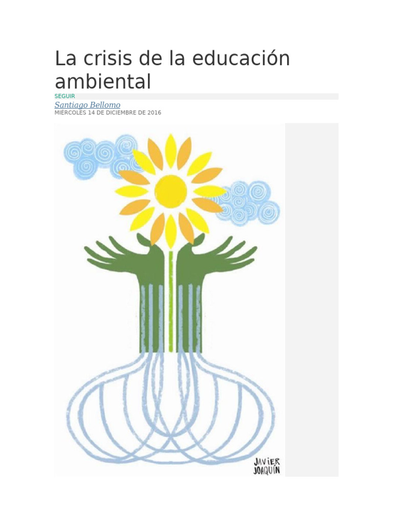Crisis y futuro de la educación ambiental | PDF | Entorno natural ...