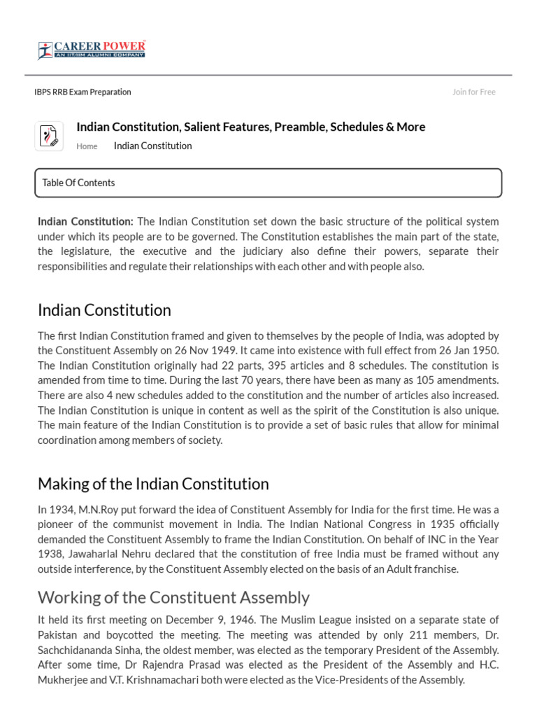 Salient Features of India's Preamble | PDF | Legal Documents | Justice