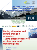 Coping with global and climate change in mountain-using Biosphere Reserves as observatory and monitoring sites
