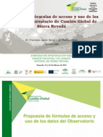 Propuesta de formulas de acceso y uso de los datos del Observatorio de cambio global en Sierra Nevada