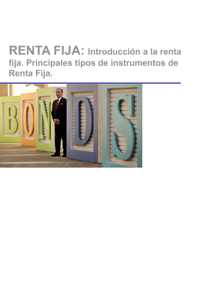 Introducción a la Renta Fija y Bonos | PDF | Renta Fija | Mercados ...