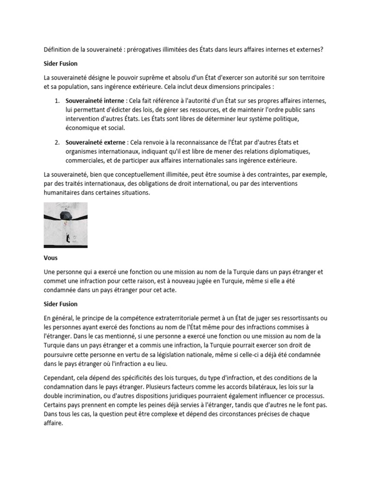 Souveraineté : limites et enjeux juridiques | PDF | Crime et violence ...