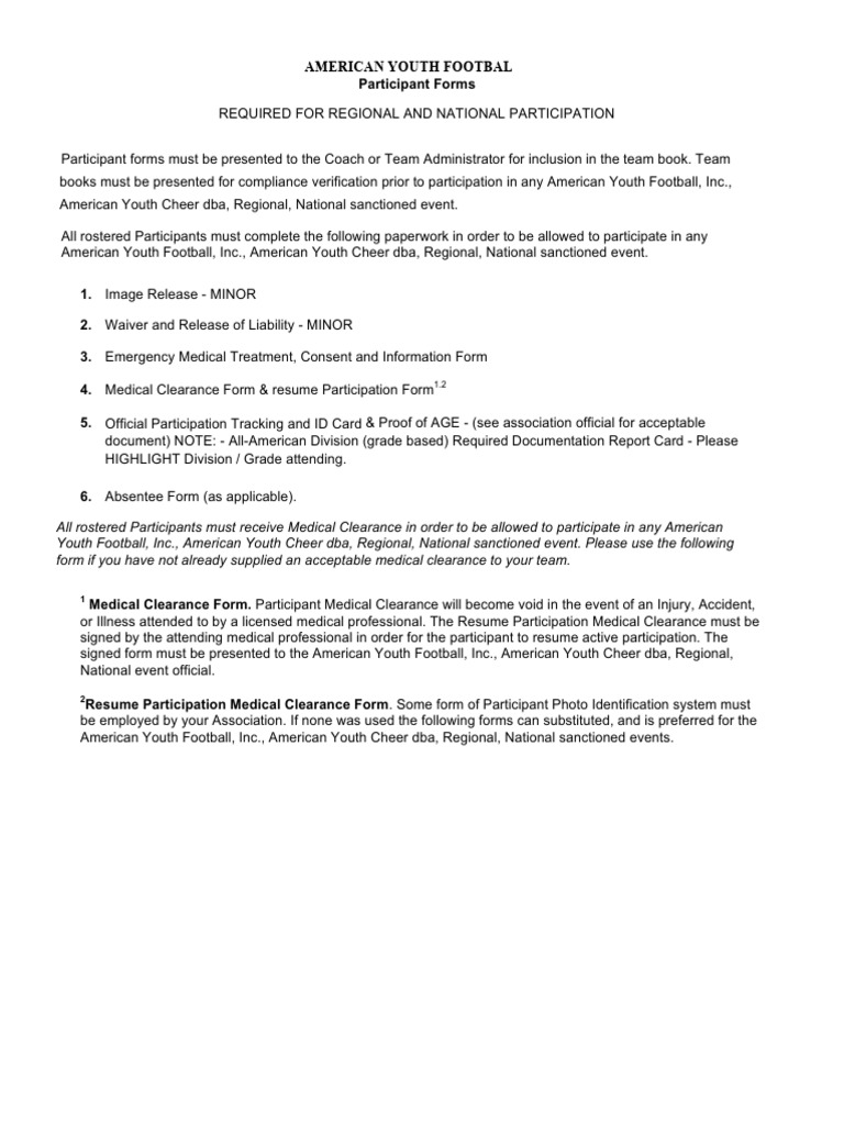 2020 Player Forms Package | PDF | Physician | Indemnity