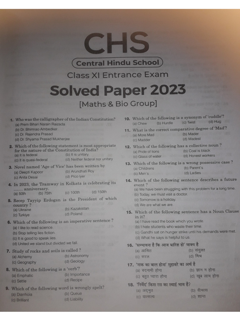 CHS PYQs | PDF