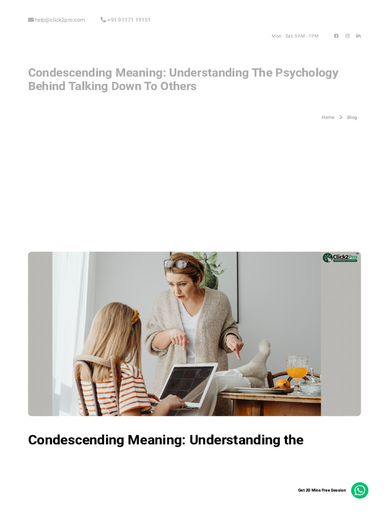 Understanding Condescending Behavior | PDF | Self Esteem | Narcissism