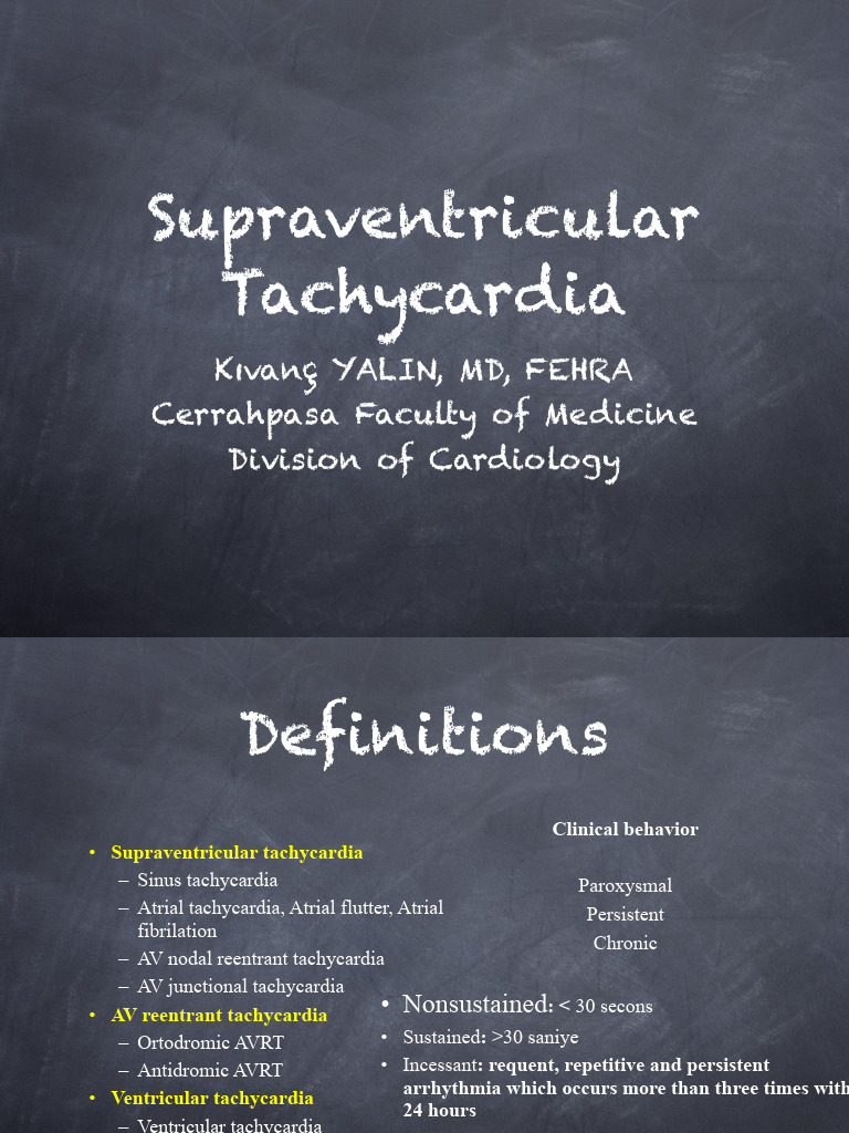Understanding Supraventricular Tachycardia | PDF | Electrocardiography ...