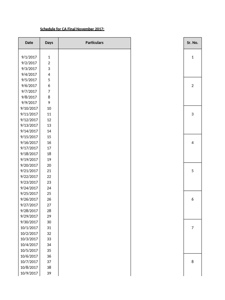 CA Schedule | PDF