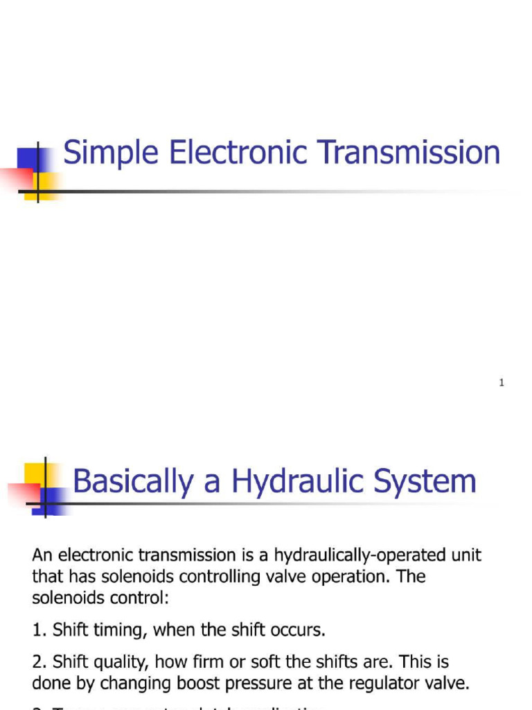 Presentation - Simple Electronic Transmission | PDF