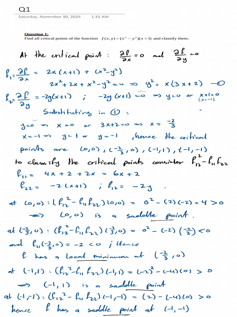 Multivariable Calculus Samples | PDF