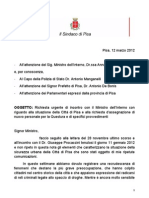 Sicurezza Lettera Al Ministro Cancellieri 12 3 2012