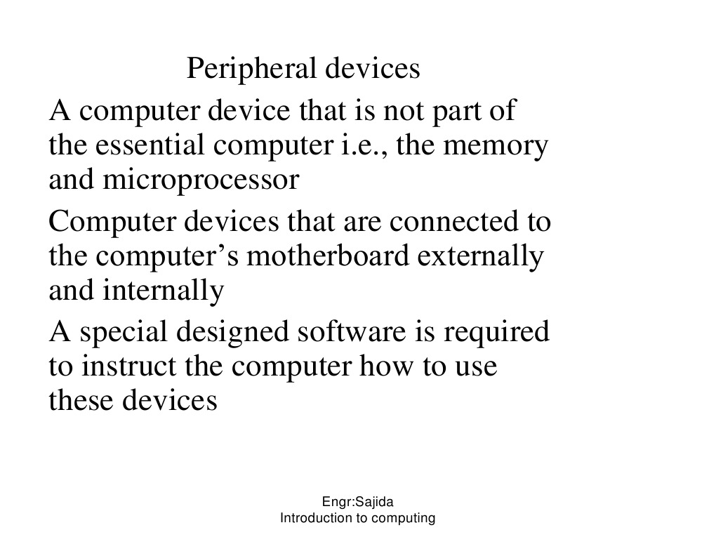 Peripheral Devices and Ports | PDF | Personal Computers | Input/Output