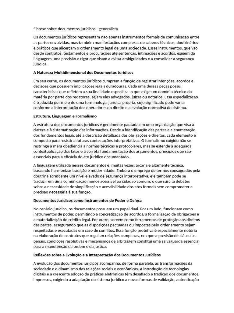 Entendendo Documentos Jurídicos Essenciais | PDF | Doutrina