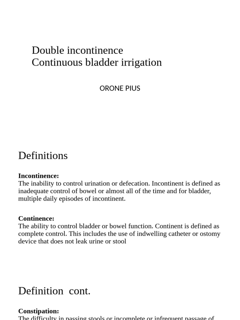 Understanding Urinary Incontinence Types | PDF | Urinary Incontinence ...