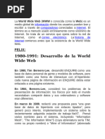 Historia de la World Wide Web (1990) | PDF | Red mundial | Internet y web