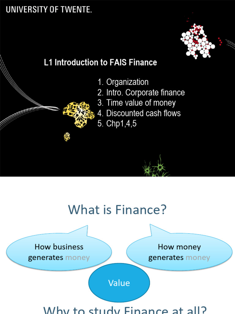 Introduction to Corporate Finance Concepts | PDF | Present Value ...