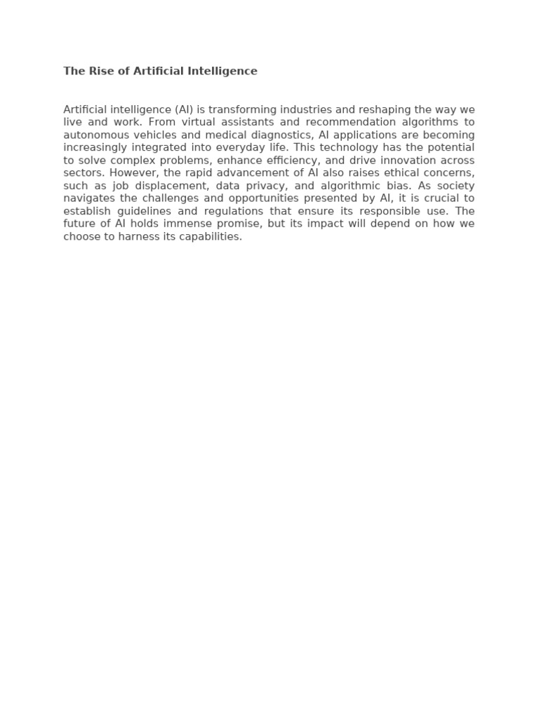 The Rise of Artificial Intelligence | PDF