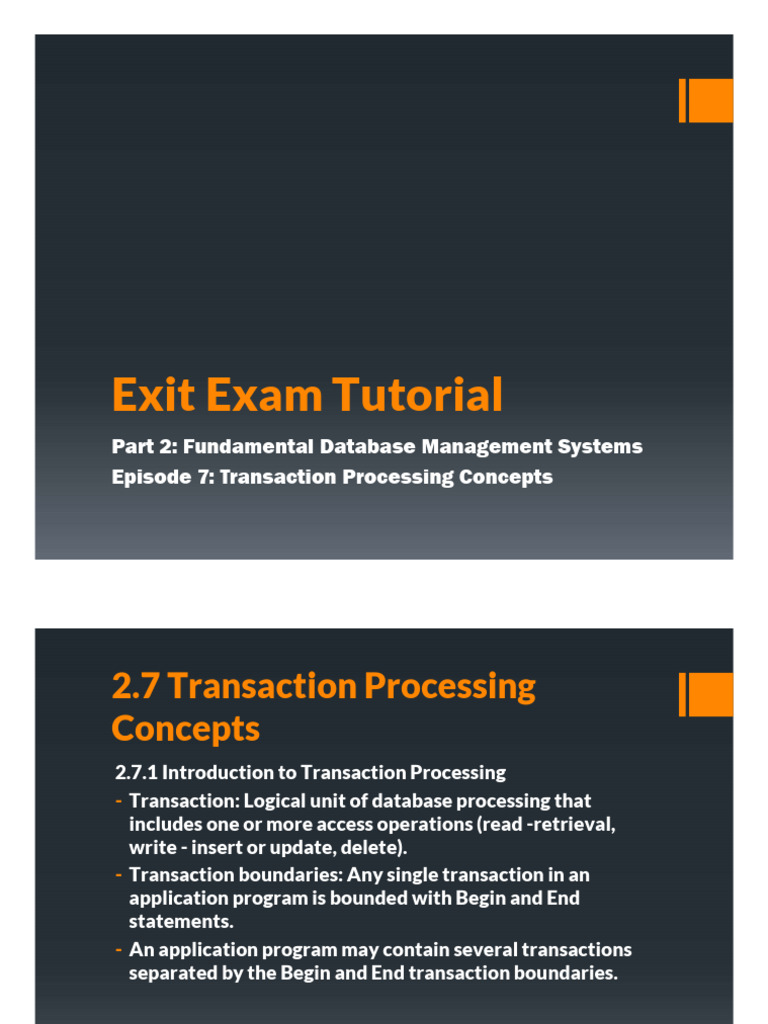 Transaction Processing in Database Systems | PDF | Database Transaction ...