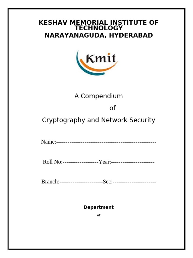 cnscomplete3units | PDF | Cryptography | Cipher
