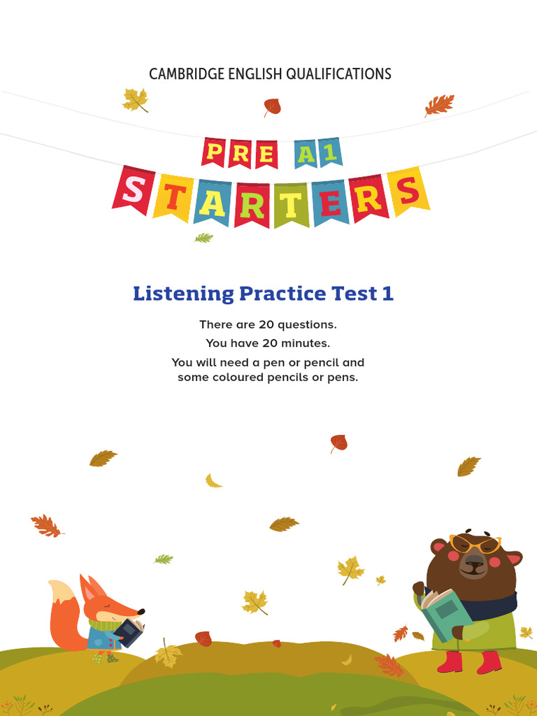 Pre A1 Starters Practice Tests | PDF
