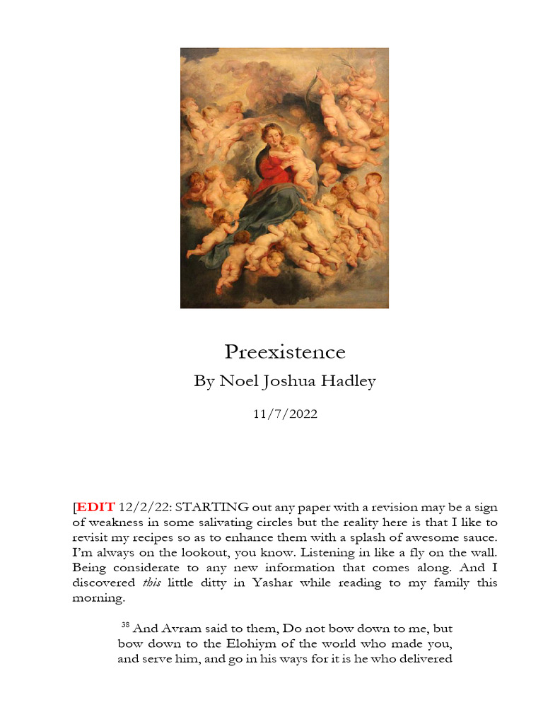 Understanding Preexistence in Scripture | PDF | Angel | Heaven