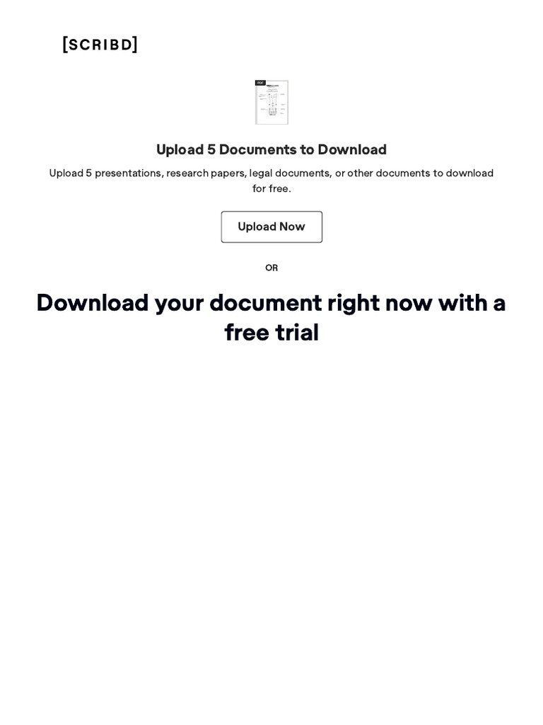 Your Document Right Now With A Free Trial: Upload 5 Documents To ...