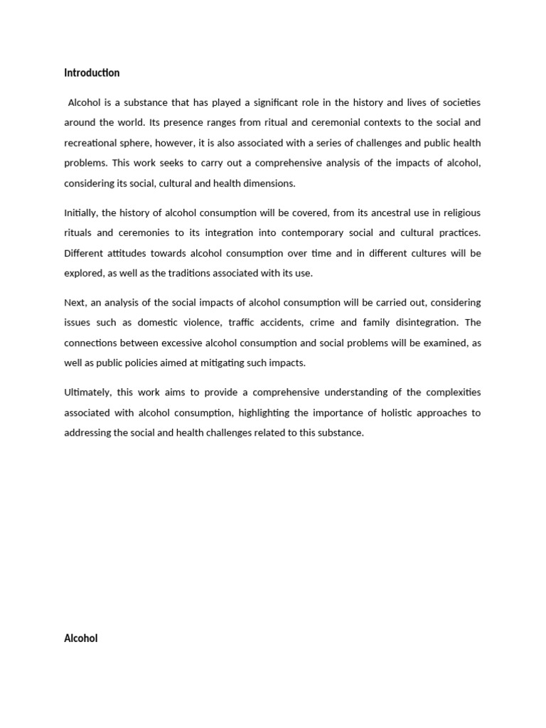 Impacts of Alcohol on Society and Health | PDF | Alcoholism ...
