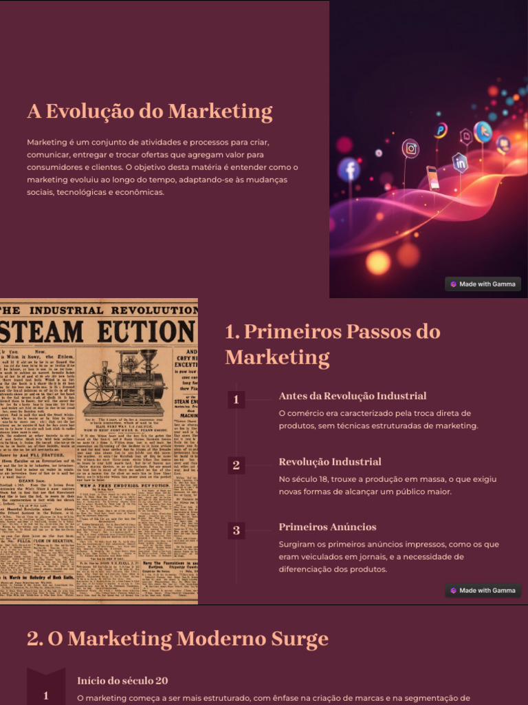 Evolução do Marketing: Da Troca ao Digital | PDF | Marketing | Publicidade