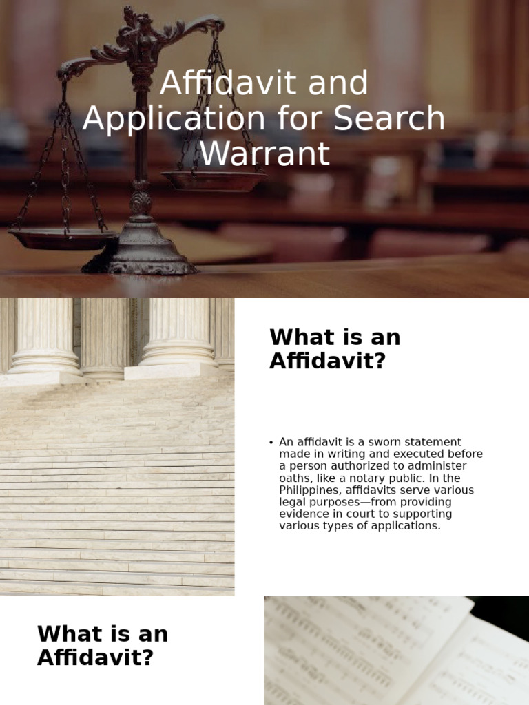 Affidavit and Search Warrant Guide | PDF | Affidavit | Search Warrant