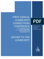 First Annual Community Connections Conference: "Better Communities Through Neighborhoods"