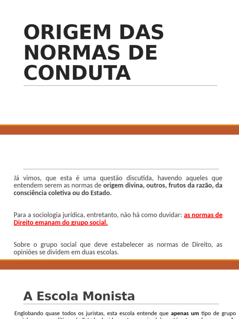 Origem e Diversidade das Normas de Conduta | PDF | Estado | Sociologia