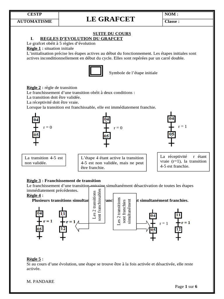 le grafcet doc prof | PDF